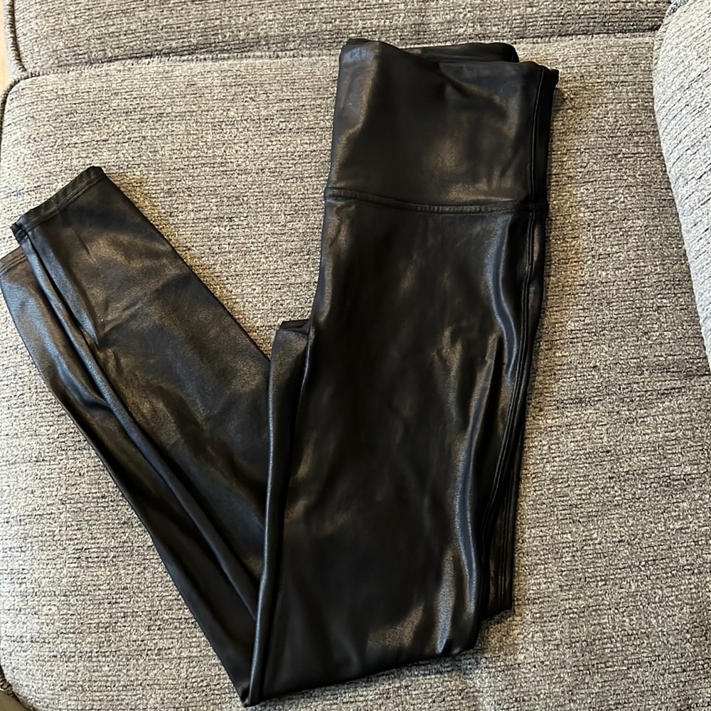 Spanx Faux Leather Leggings size L New wot